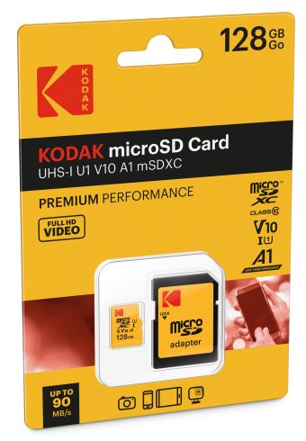 Kodak mSD 128GB UHS-I U1 V10 A1 Premium EKMSDM128GXC10K