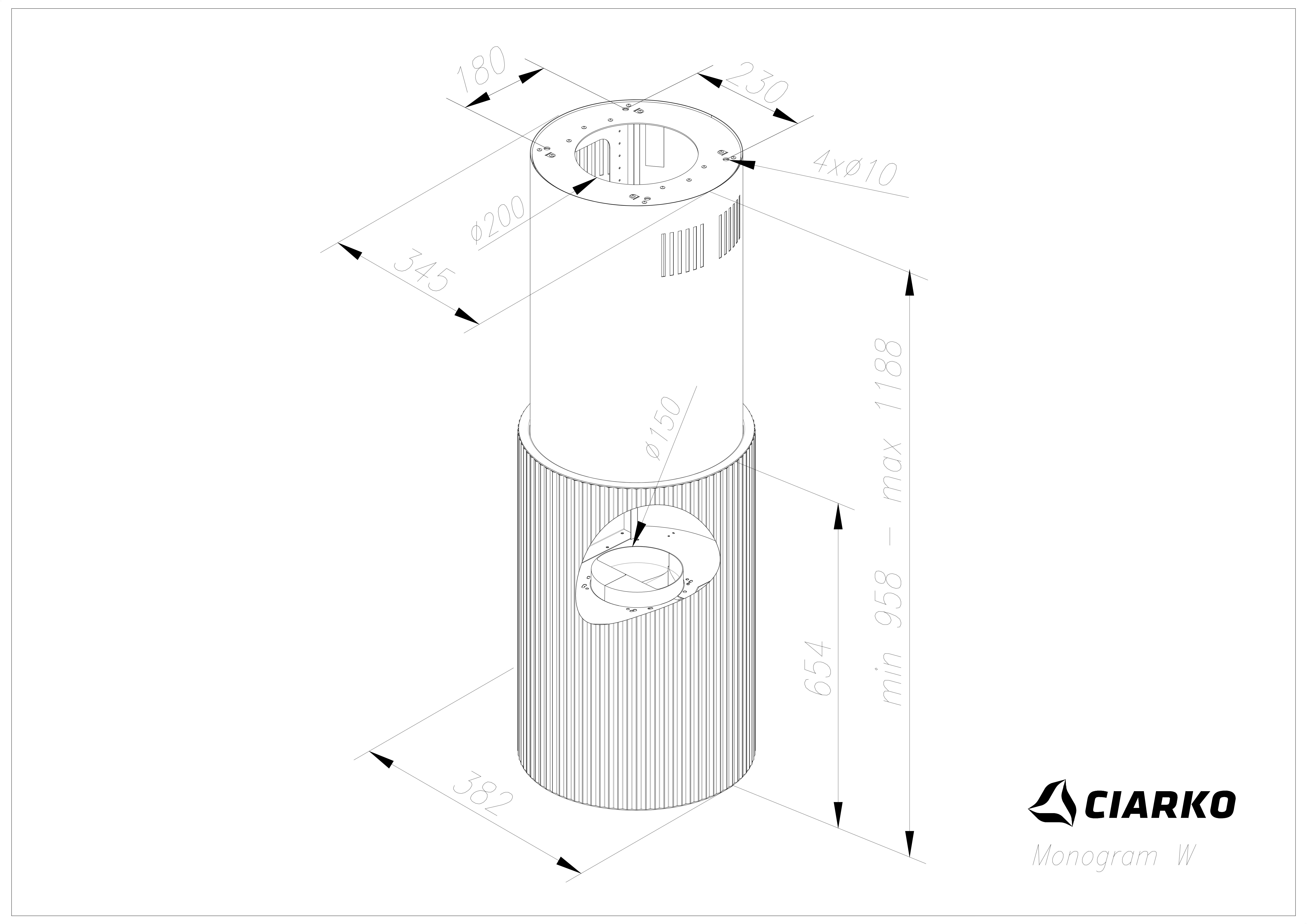 Õhupuhastaja Ciarko Design Monogram Isola SmartLink kuld - Image 4