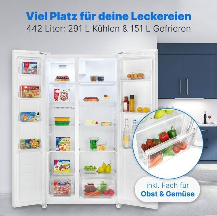 Side-by-side külmik Bomann SBS7344W, valge - Image 3