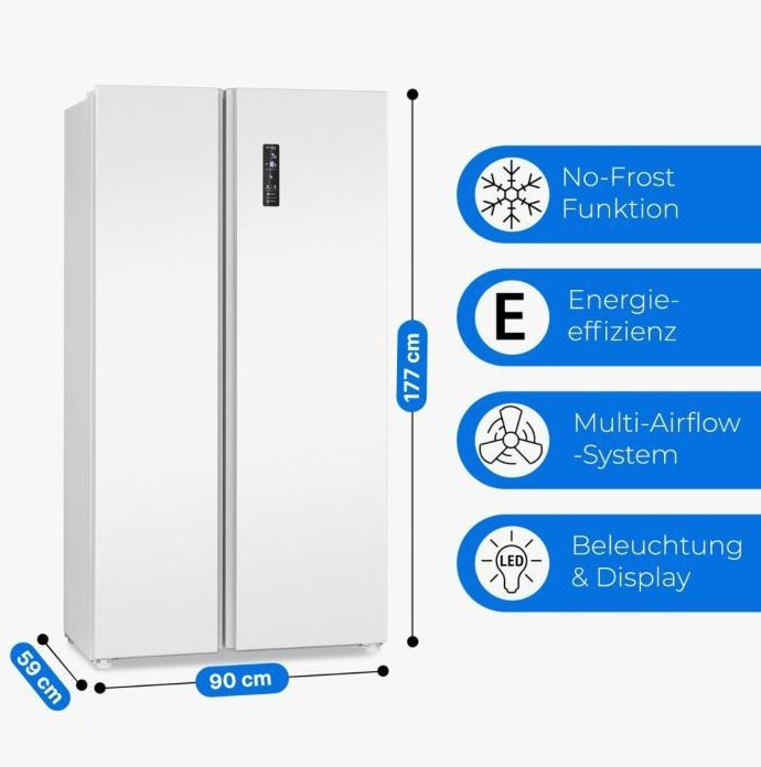 Side-by-side külmik Bomann SBS7344W, valge - Image 5