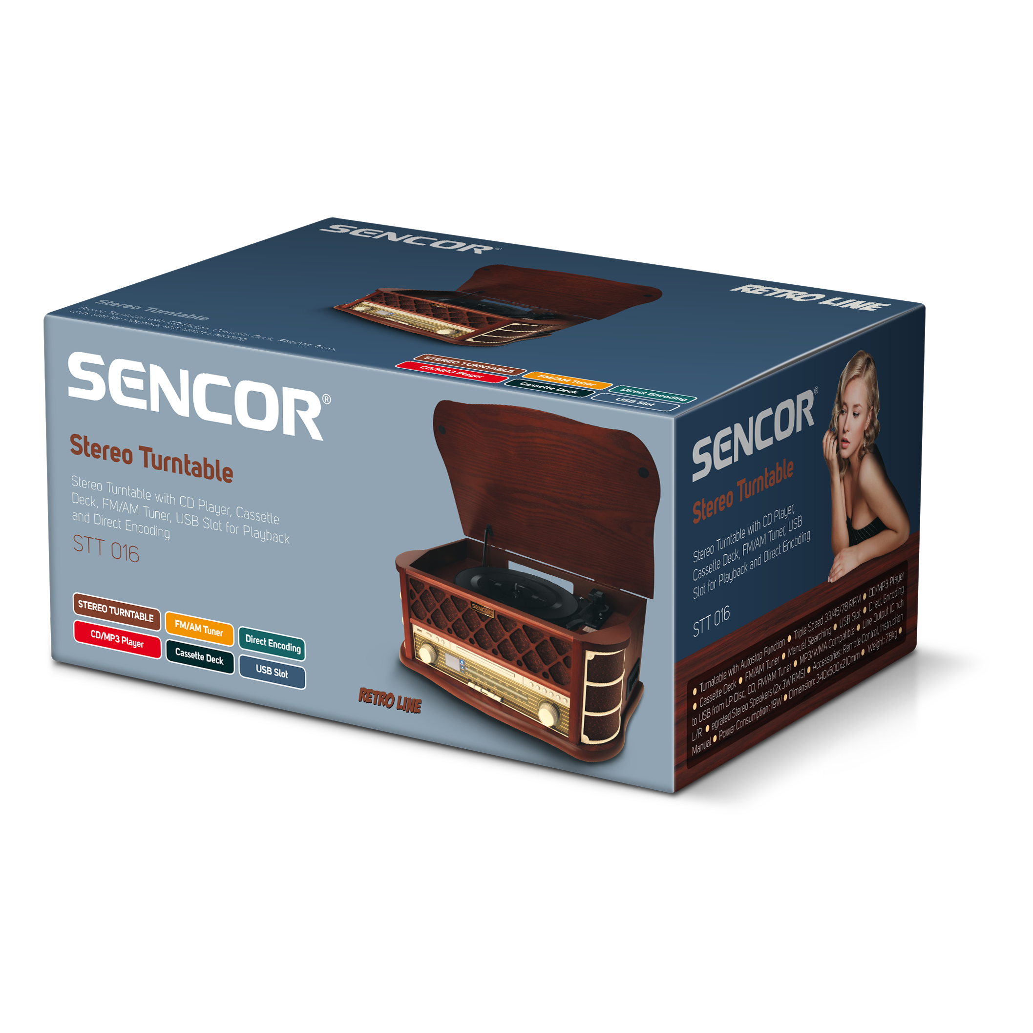 Vinüülplaadimängija Sencor STT016 - Image 2