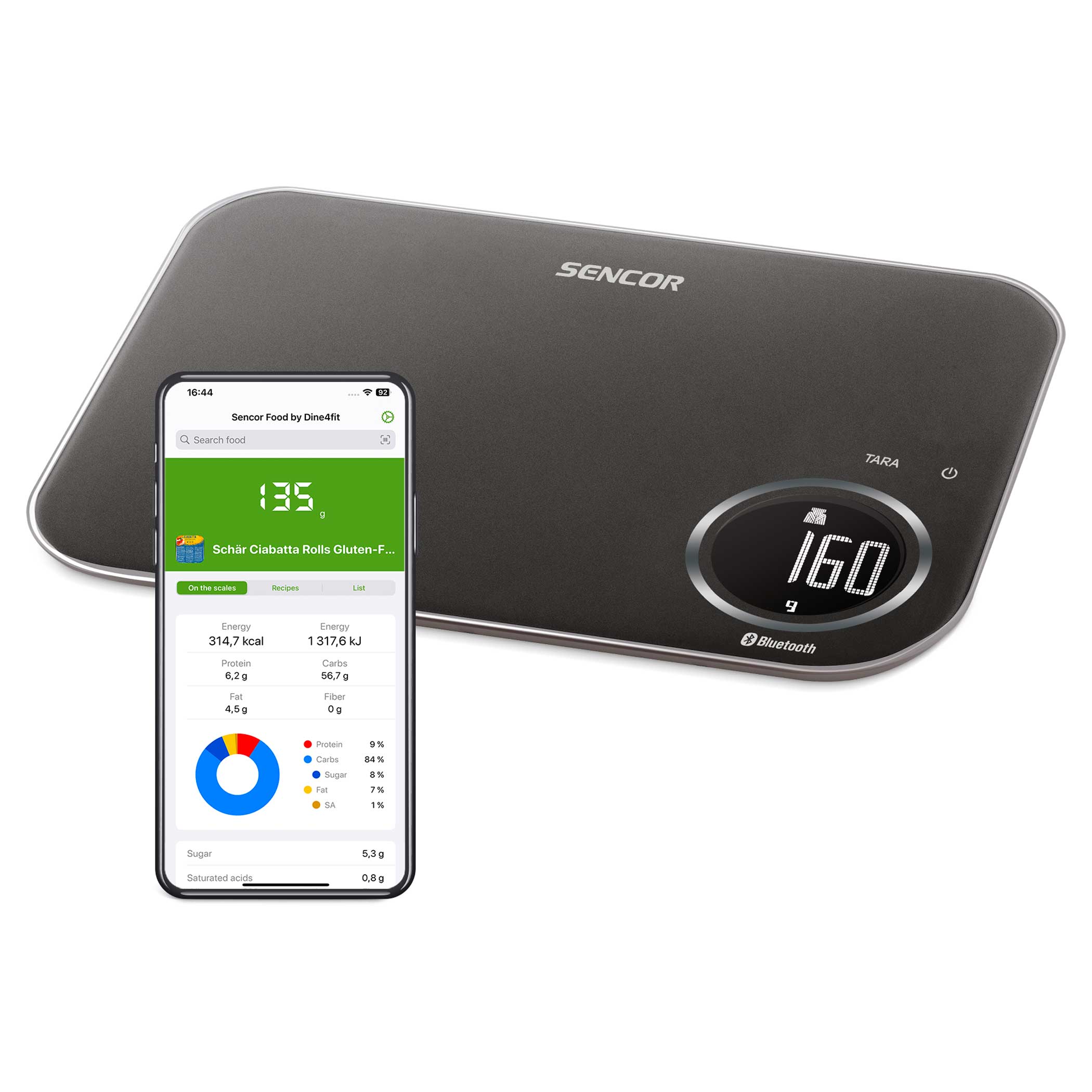 Köögikaal Bluetooth ühendusega Sencor SKS7178BK, must