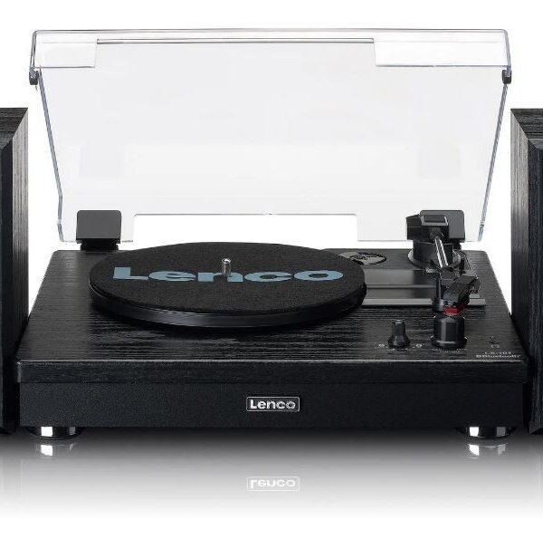 Vinüülplaadimängija 2 kõlari ja BT ühendusega Lenco LS101BK, must