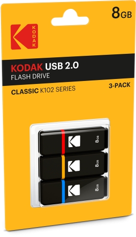 Kodak USB2.0 K100 8GB P3 EKMMD8GK102P3 (3 pcs)